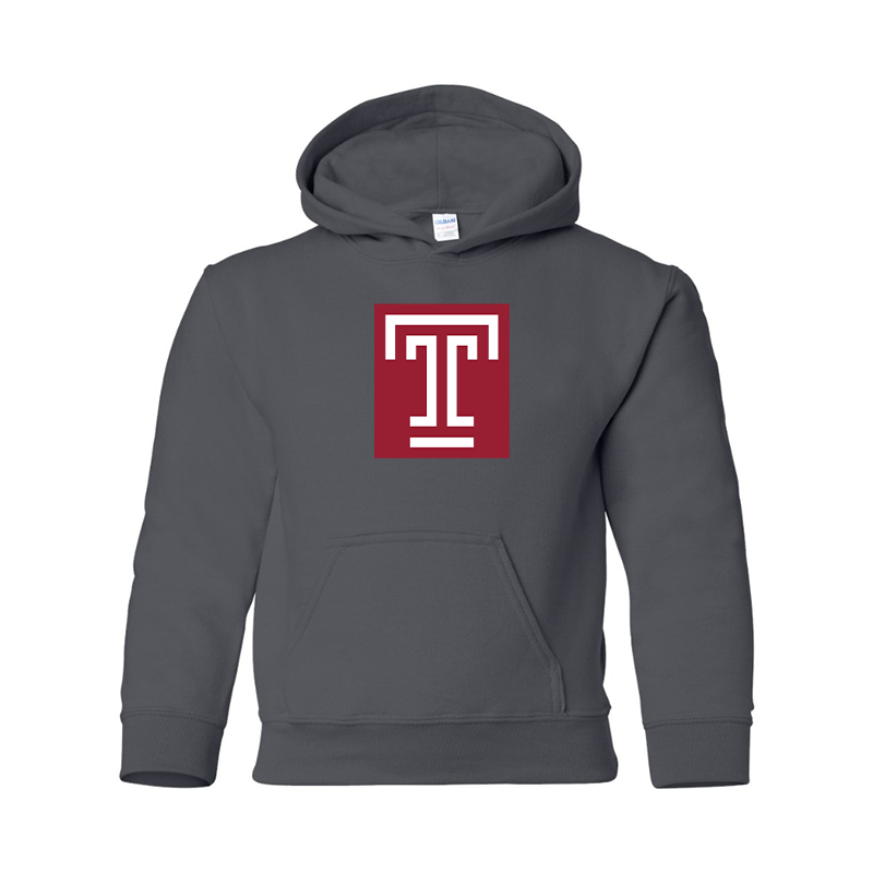 Youth Temple Owls Gildan Heavy Blend  Hooded Sweatshirt